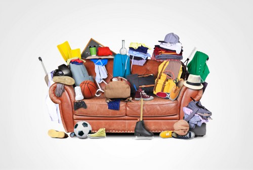 Professional office clearance team in action