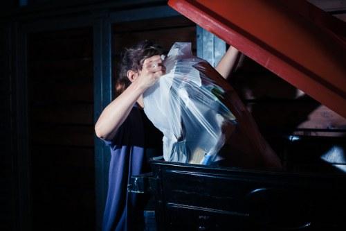 Professional waste removal service in action