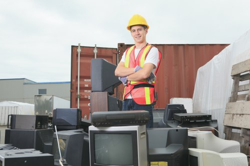 Professional site clearance team at work